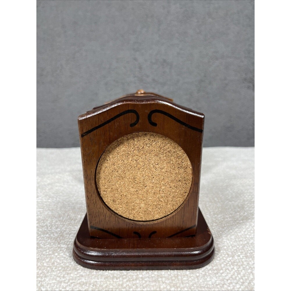 Vintage Japan 1950s Wooden 8 Coaster Set Stand Gail Craft Rare MCM Moody Barware - Picture 3 of 9